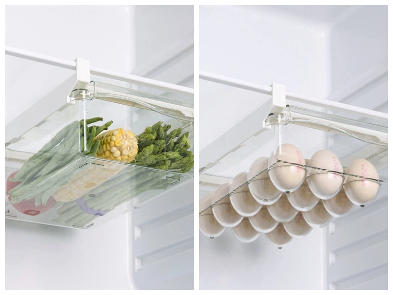 Refrigerator Drawer Style Food Storage Box, Sliding Plastic Cooking Container, Fruit Packaging Machine Shelf Support