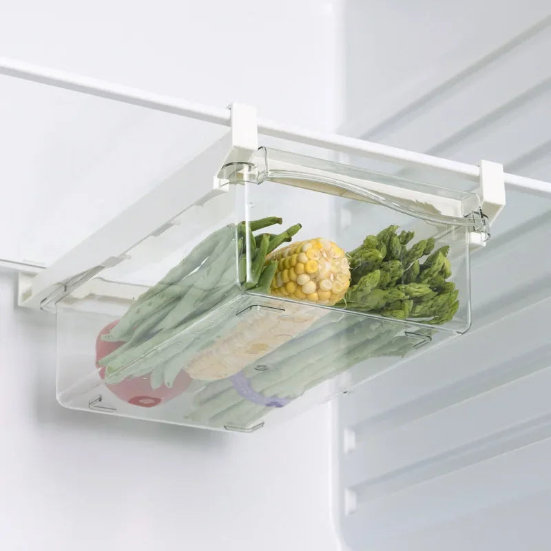 Refrigerator Drawer Style Food Storage Box, Sliding Plastic Cooking Container, Fruit Packaging Machine Shelf Support