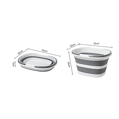 Home Foldable Laundry Bucket Multipurpose Dirty Clothes Basket Portable Storage Mop Bucket Square D