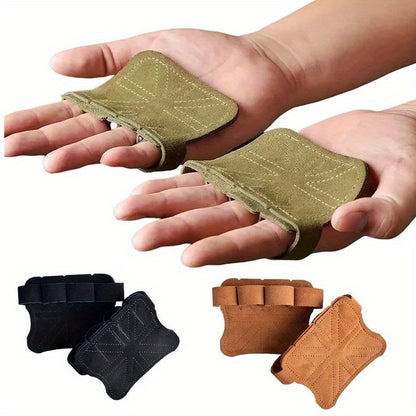 Non-Slip Fitness Gloves for Pull-Ups, Wear-Resistant Grip, Multi-Color Cowhide Leather Palm Protection