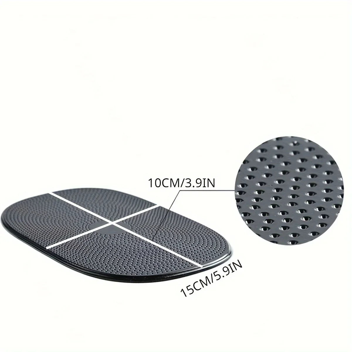 Sticky Dash Pad, Silicone Car Non-Slip Mat, Anti-Slip Mobile Holder, Dashboard Adhesive, Black