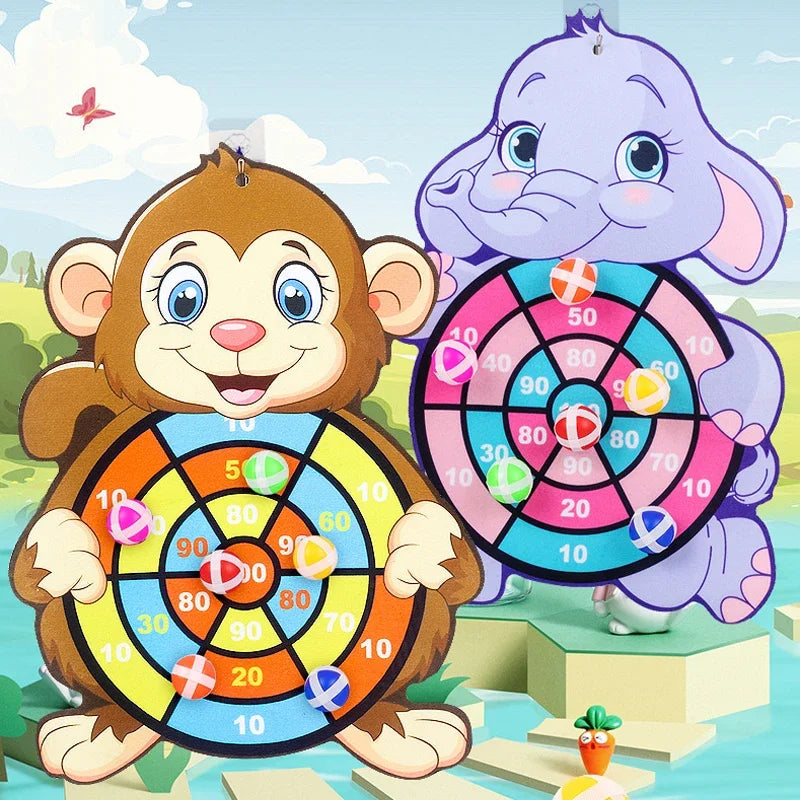 Sticky Ball Dart Board Kids Toy For Indoor Sports Montessori Educational Games For Children Baby To 2