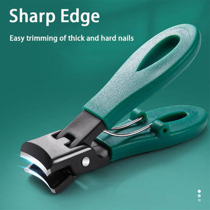 Stainless Steel Portable Nail Clippers, Anti Splash Toe Nail Clippers, Wide Jaw Opening for Adult Thick Nails