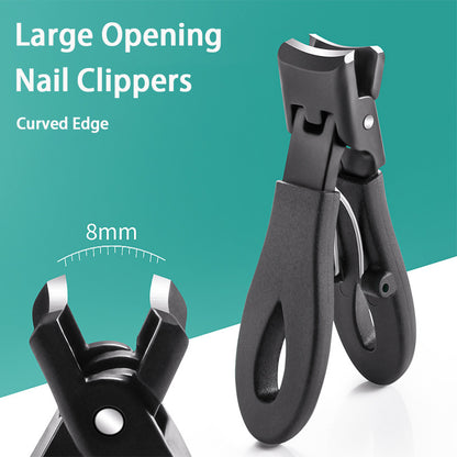 Stainless Steel Portable Nail Clippers Anti Splash Toe Nail Clippers Wide Jaw Opening For Adult Thi 3