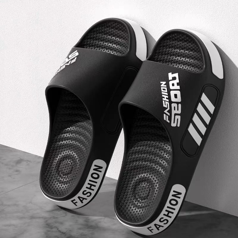 Home Slippers for Men, Women Open Toe Trend Slides, Light Beach Shoes for Couples