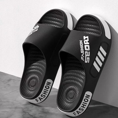 Home Slippers for Men, Women Open Toe Trend Slides, Light Beach Shoes for Couples