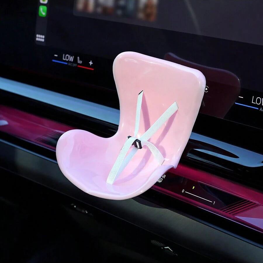Cute Doll Car Seat Labubu Doll, Aromatherapy Decoration, Safety Seat Accessorie Gift for Car Interior