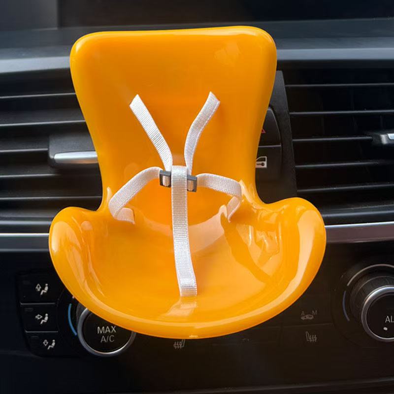 Cute Doll Car Seat Labubu Doll, Aromatherapy Decoration, Safety Seat Accessorie Gift for Car Interior