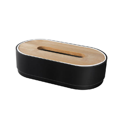 Bamboo Tissue Box Holder Toilet Paper Box Napkin Holder Case Tissue Paper Dispenser Storage Box For 6
