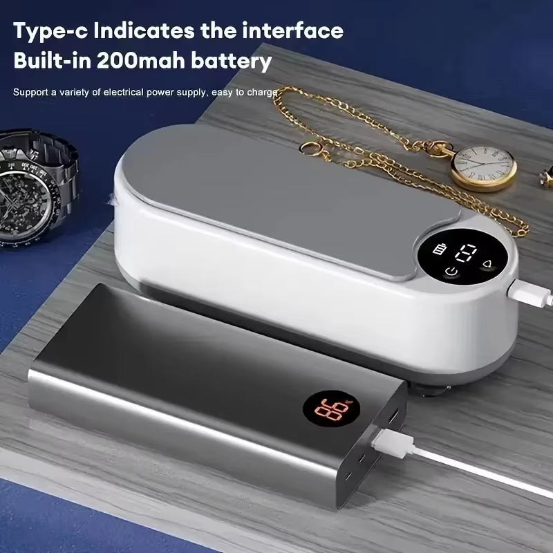 Portable Eyeglass Cleaning Machine Ultrahigh Frequency FullAutomatic Cleaner For Jewelry  Mouthpiec 4