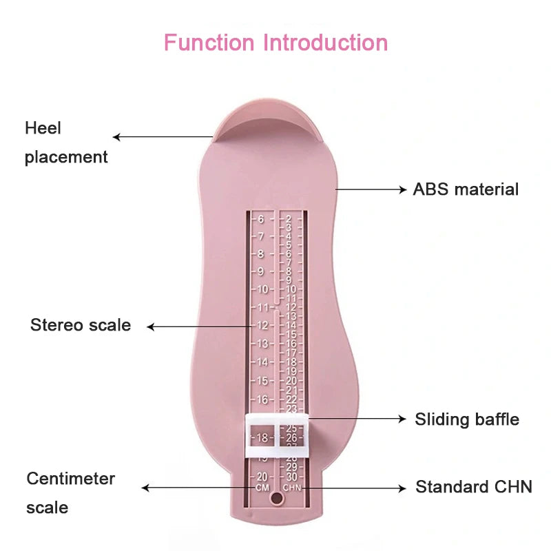 Foot Length Measuring Ruler Fittings, Baby Boy Girl Shoe Size Gauge