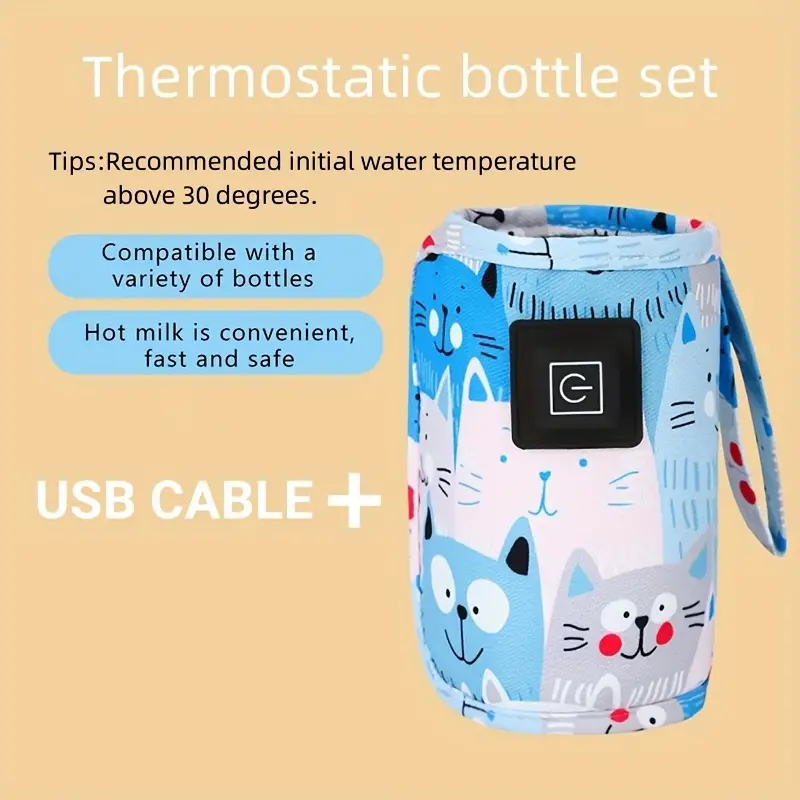 Portable Bottle Feeding Warmer USB Milk Water Warmer Travel Stroller Insulated Bag Nursing Bottle H 5
