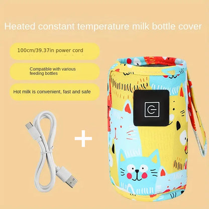 Portable Bottle Feeding Warmer USB Milk Water Warmer Travel Stroller Insulated Bag Nursing Bottle H 6