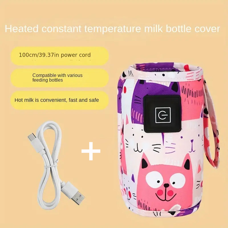 Portable Bottle Feeding Warmer USB Milk Water Warmer Travel Stroller Insulated Bag Nursing Bottle H 7