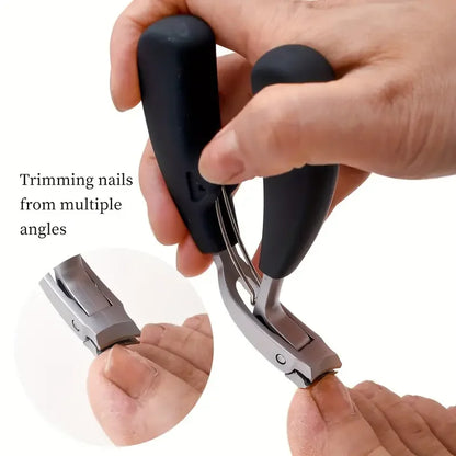 Wide Fingernail Clipper, Arc Blade Manicure Scissors, Heavy-Duty Nail Clippers, Prevent Splashing Thick Toenail Cutter