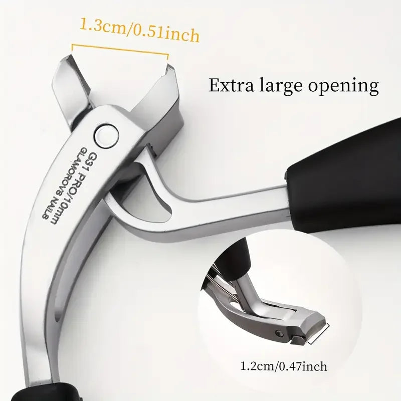 Wide Fingernail Clipper, Arc Blade Manicure Scissors, Heavy-Duty Nail Clippers, Prevent Splashing Thick Toenail Cutter