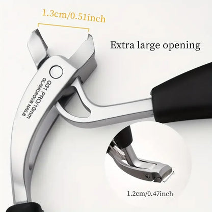 Wide Fingernail Clipper, Arc Blade Manicure Scissors, Heavy-Duty Nail Clippers, Prevent Splashing Thick Toenail Cutter