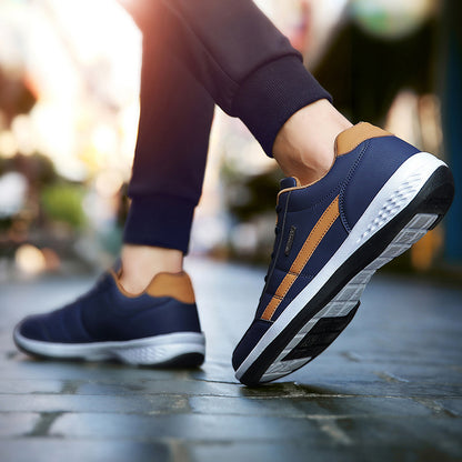 Trendy Leather Men Sneakers Casual Shoes Nonslip Italian Breathable Footwear Leisure Vulcanized Mal 2