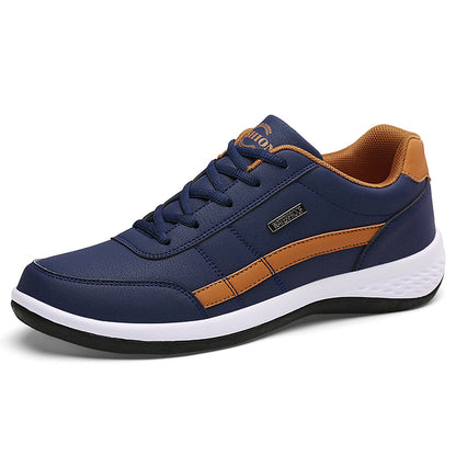 Trendy Leather Men Sneakers Casual Shoes Nonslip Italian Breathable Footwear Leisure Vulcanized Mal 3