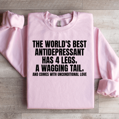 The Worlds Best Antidepressant Has 4 Legs Sweatshirt 1