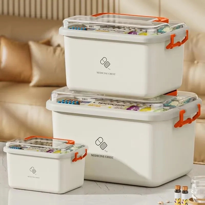 Large Capacity Medicine Box Portable First Aid Medical Kit Multilayer Drug Storage Case For Family  1