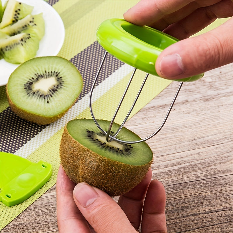 Stainless Steel Kiwi Cutter, Creative Fruit Peeler, Fast Slicer Tool for Quick Kiwi Prep