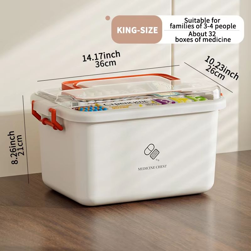Large Capacity Medicine Box Portable First Aid Medical Kit Multilayer Drug Storage Case For Family  8
