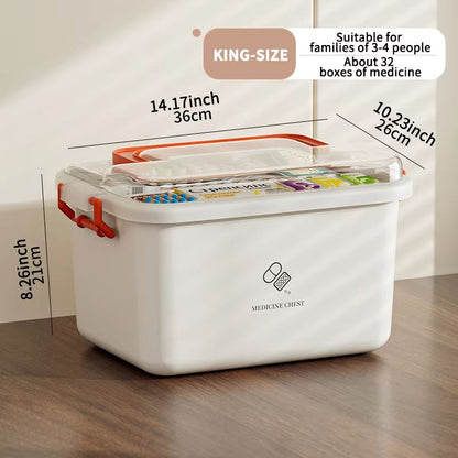 Large Capacity Medicine Box Portable First Aid Medical Kit Multilayer Drug Storage Case For Family  8
