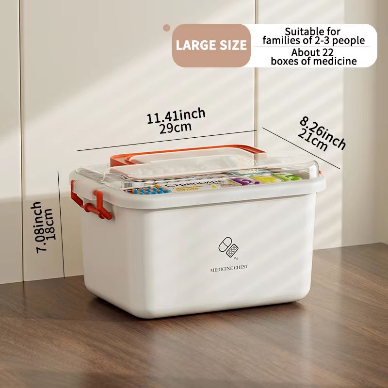 Large Capacity Medicine Box Portable First Aid Medical Kit Multilayer Drug Storage Case For Family  7