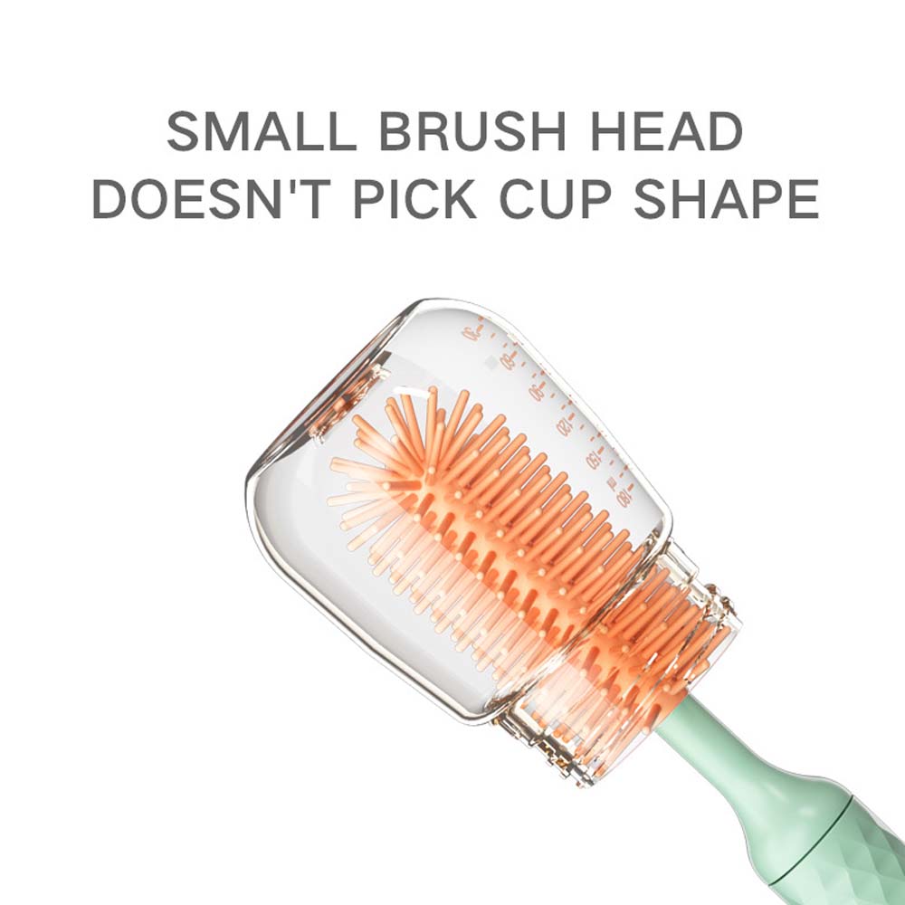 Rotating Baby Pacifier Cleaning Brush Set Electric Silicone Bottle Brush With Lithium Battery 4