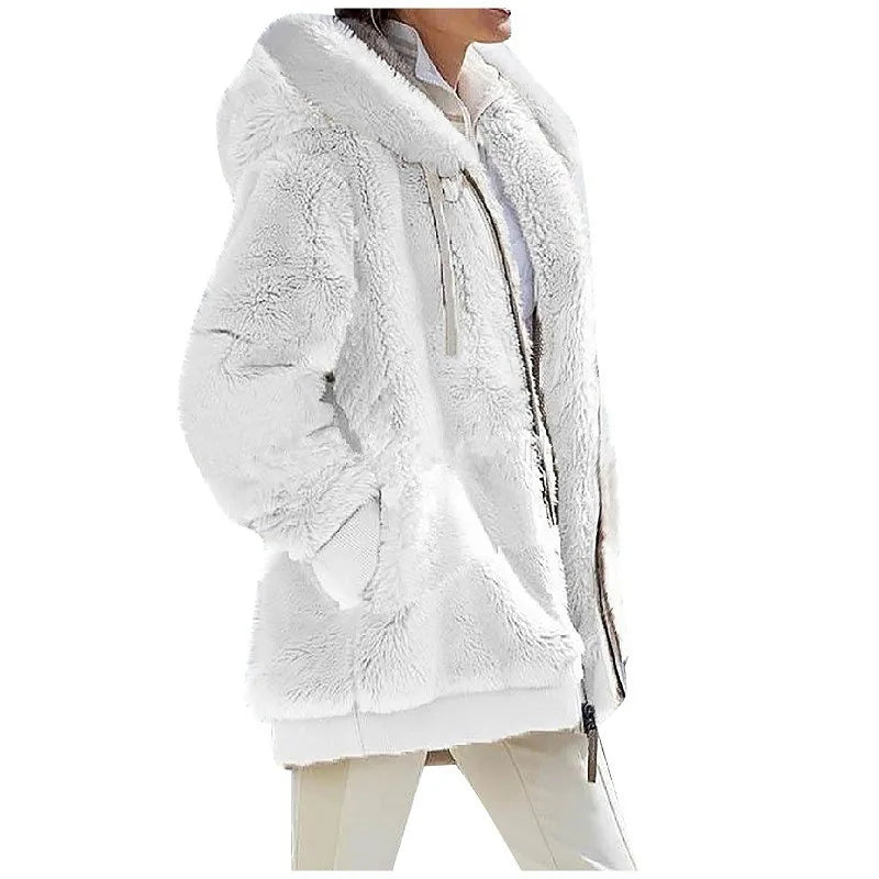 Autumn Winter Fashion Women Coat, Cashmere Fleece Jacket