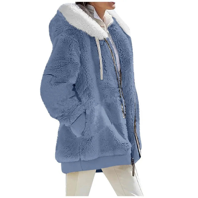 Autumn Winter Fashion Women Coat Cashmere Fleece Jacket 7
