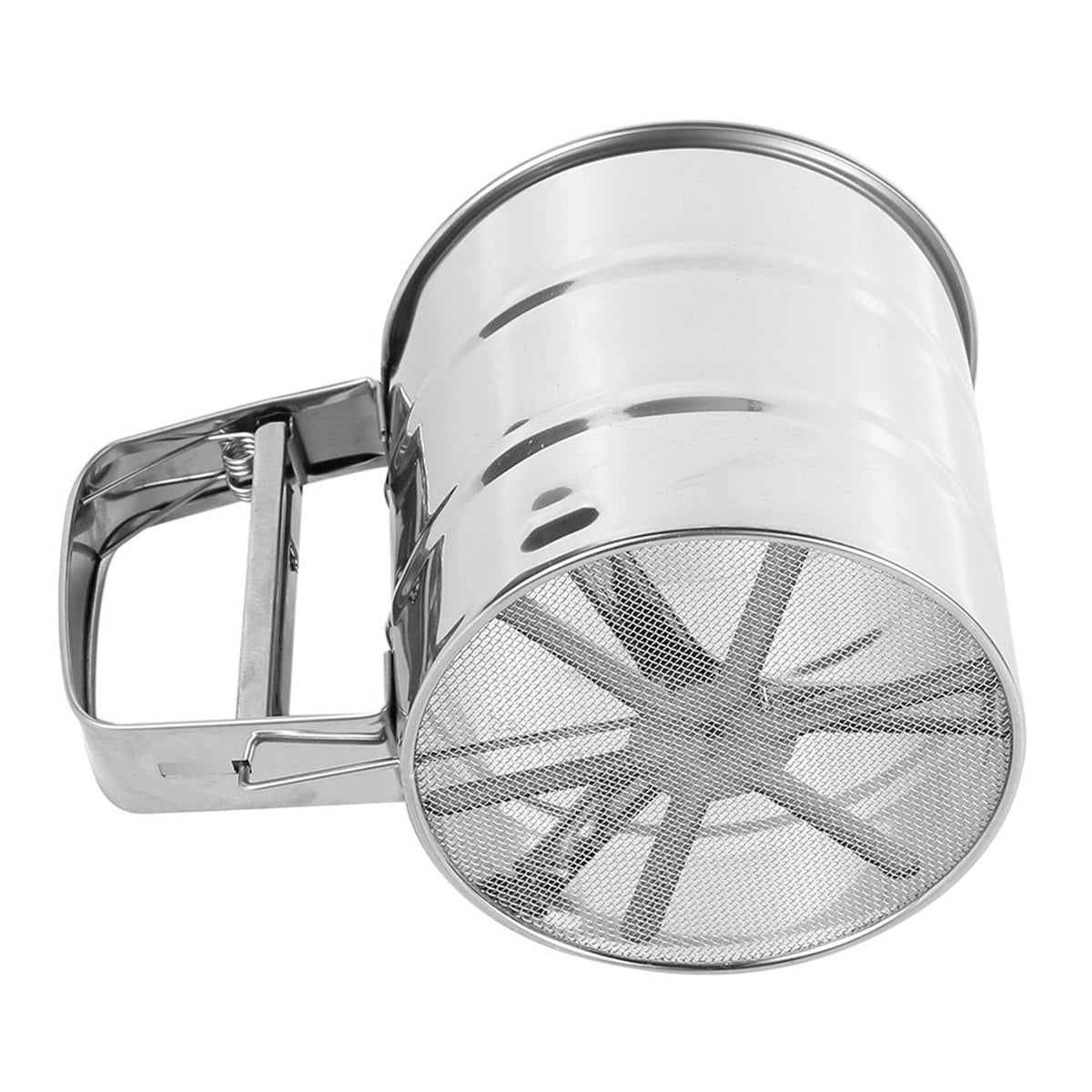 Flour Sifter for Baking, Stainless Steel Handheld Sieve, Fine Mesh Duster