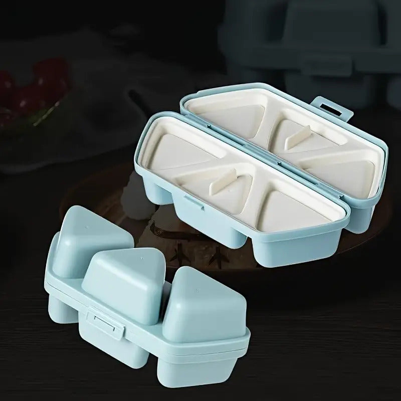 Triangle Bento Box Sushi Mould Tool, Grids Onigiri Rice Ball Mold for Kitchen Accessories