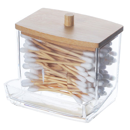 Desktop Square Cotton Swab Dental Floss Storage Box Portable Plastic Waterproof Household Organizer 1