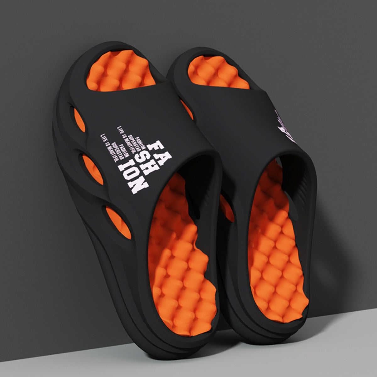 Summer NonSlip Men Shower Slippers Indoor Outdoor Sandals Beach Flip Flop Thick Sole Massage Slides 1