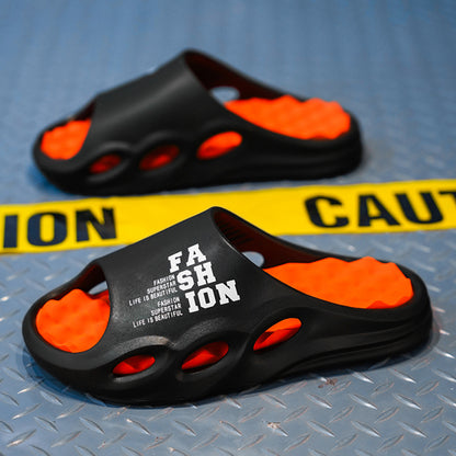 Summer NonSlip Men Shower Slippers Indoor Outdoor Sandals Beach Flip Flop Thick Sole Massage Slides 7