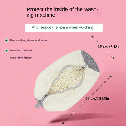 Reusable MachineWashable Laundry Bag Fluffy Fiber Surround Cleaning Shoe Washing Bag With Zipper Cl 1