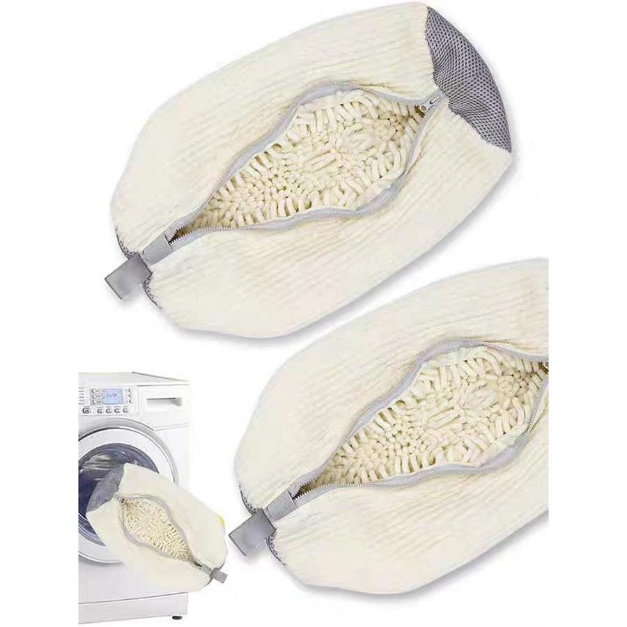 Reusable MachineWashable Laundry Bag Fluffy Fiber Surround Cleaning Shoe Washing Bag With Zipper Cl 2