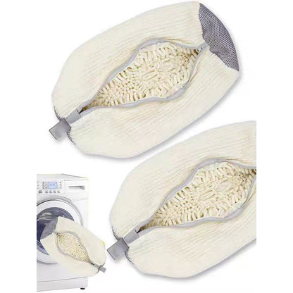 Reusable MachineWashable Laundry Bag Fluffy Fiber Surround Cleaning Shoe Washing Bag With Zipper Cl 2