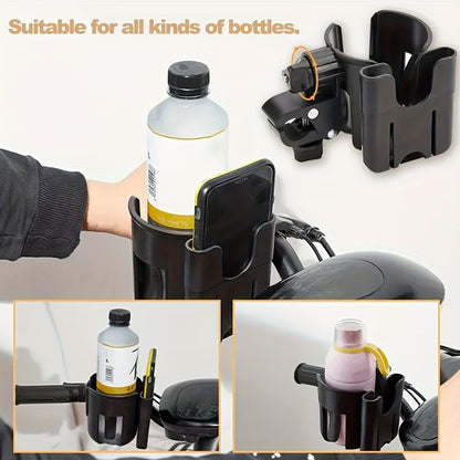 Universal Bottle Holder for Strollers, Water Cup Holder with Phone Holder, Wheelchair Accessories for Convenience