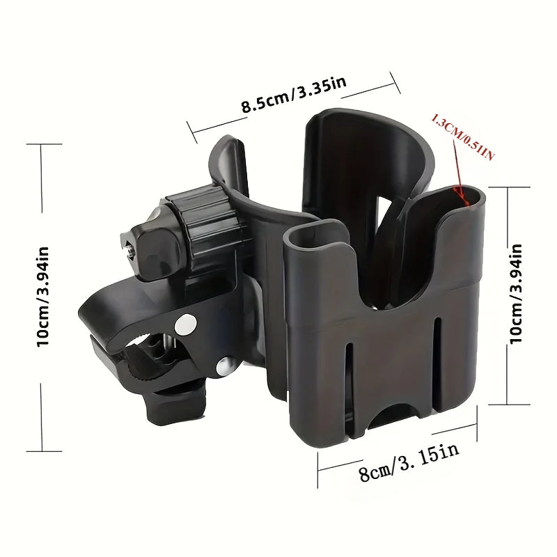 Universal Bottle Holder for Strollers, Water Cup Holder with Phone Holder, Wheelchair Accessories for Convenience