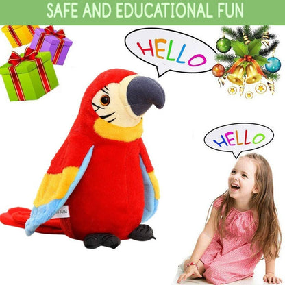 Stuffed Animal Talking Parrot Electronic Record Plush Toy Animated Macaw Bird Repeat What You Say S 1