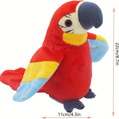 Stuffed Animal Talking Parrot Electronic Record Plush Toy Animated Macaw Bird Repeat What You Say S 5