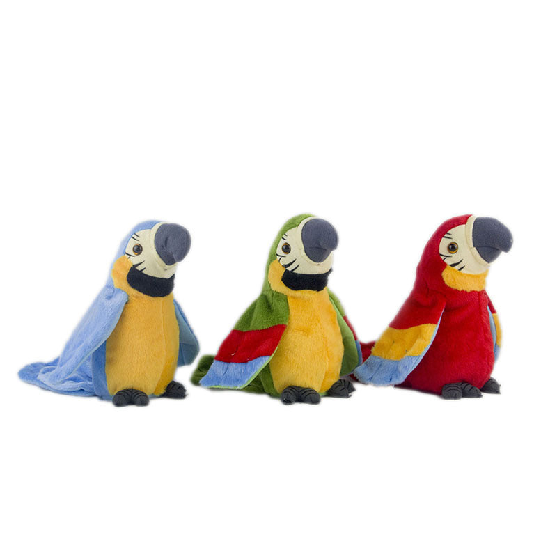 Stuffed Animal Talking Parrot Electronic Record Plush Toy Animated Macaw Bird Repeat What You Say S 2
