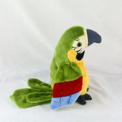 Stuffed Animal Talking Parrot Electronic Record Plush Toy Animated Macaw Bird Repeat What You Say S 6
