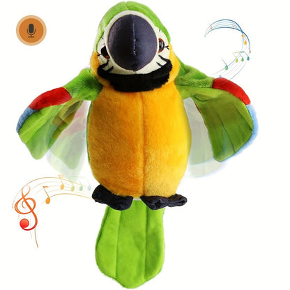 Stuffed Animal Talking Parrot Electronic Record Plush Toy Animated Macaw Bird Repeat What You Say S 3