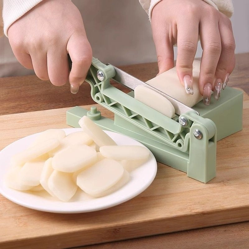 Stainless Steel Rice Cake Slicing Knife, Mini Tool for Quickly Cutting Rice Cakes at Home Dining Table