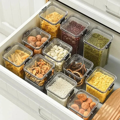 Kitchen Multigrain Snack Sealed Storage Box, Moisture Proof Plastic Dried Fruit Jar Container, Drawer Storage for Dried
