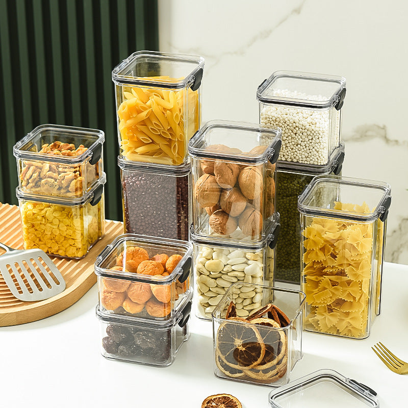 Kitchen Multigrain Snack Sealed Storage Box Moisture Proof Plastic Dried Fruit Jar Container Drawer 1